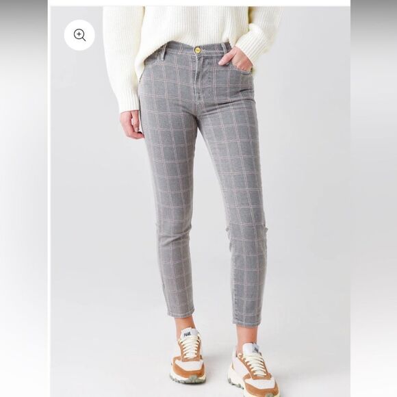 Frame le high skinny cropped plaid pants, size 28 - Picture 1 of 12